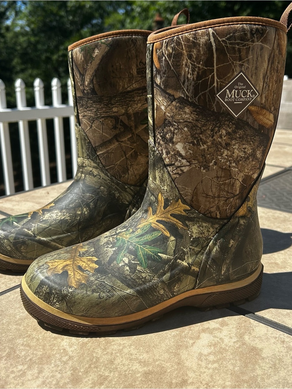 Muck Boot Company Kids' Camo Waterproof Boots - Brown/Green